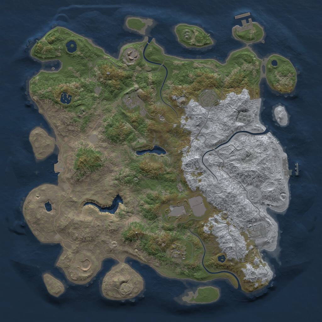 Rust Map: Procedural Map, Size: 4200, Seed: 59899112, 15 Monuments