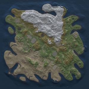 Thumbnail Rust Map: Procedural Map, Size: 4200, Seed: 664663, 18 Monuments