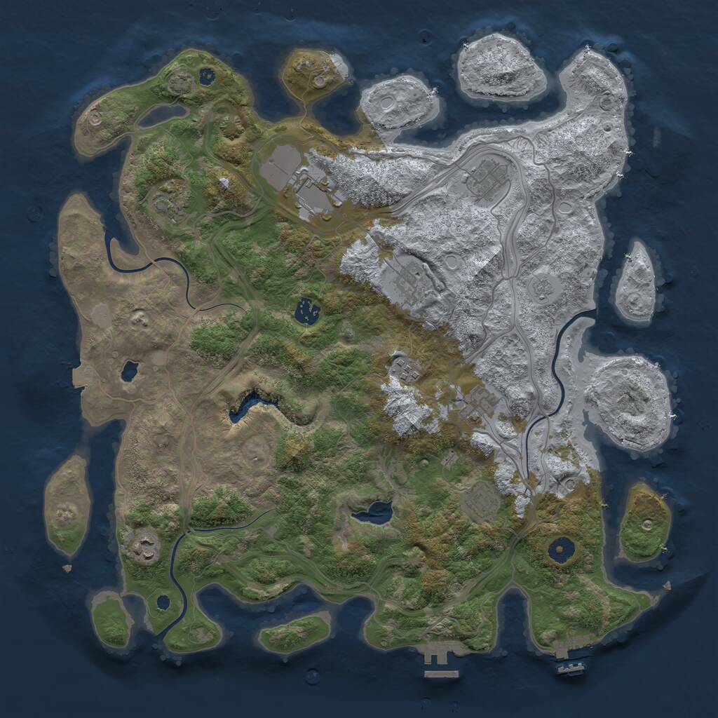 Rust Map: Procedural Map, Size: 4250, Seed: 72687020, 15 Monuments