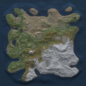 Thumbnail Rust Map: Procedural Map, Size: 3500, Seed: 623922151, 15 Monuments