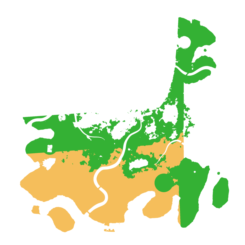 Biome Rust Map: Procedural Map, Size: 3500, Seed: 41848665