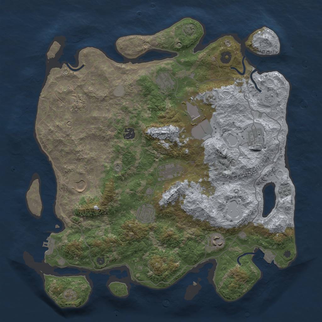 Rust Map: Procedural Map, Size: 4000, Seed: 15978, 17 Monuments