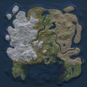 Thumbnail Rust Map: Procedural Map, Size: 4250, Seed: 864846837, 16 Monuments