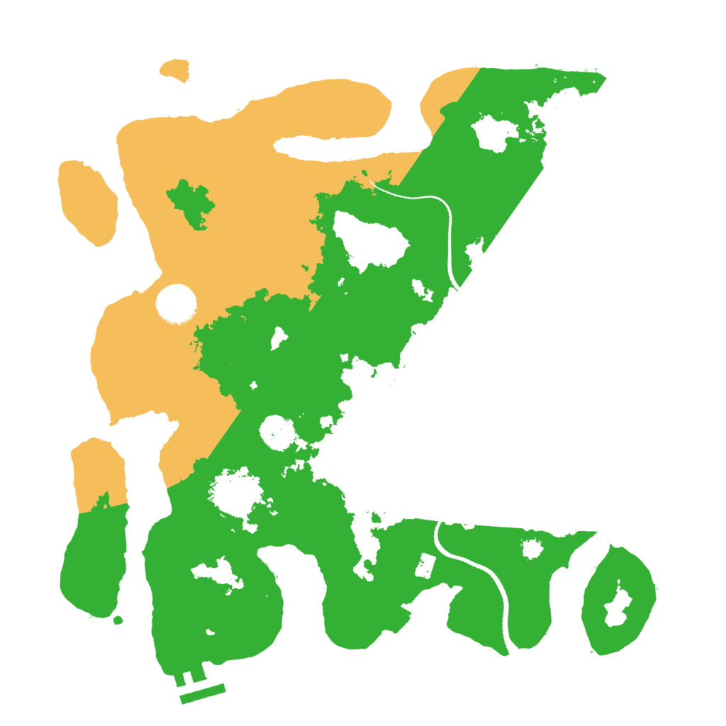 Biome Rust Map: Procedural Map, Size: 3200, Seed: 3440586