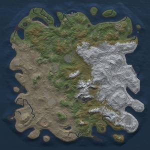 Thumbnail Rust Map: Procedural Map, Size: 5000, Seed: 74182, 19 Monuments