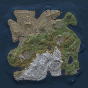 Thumbnail Rust Map: Procedural Map, Size: 3200, Seed: 1743722862, 15 Monuments