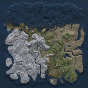 Thumbnail Rust Map: Procedural Map, Size: 5000, Seed: 325236265, 15 Monuments