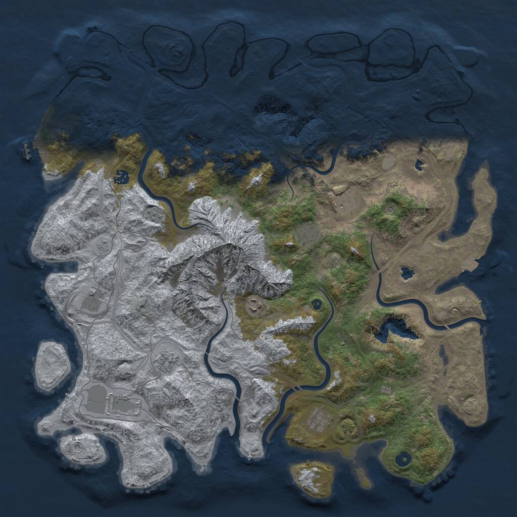 Rust Map: Procedural Map, Size: 5000, Seed: 325236265, 15 Monuments