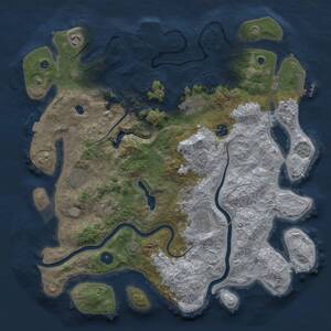 Thumbnail Rust Map: Procedural Map, Size: 4000, Seed: 1230, 13 Monuments