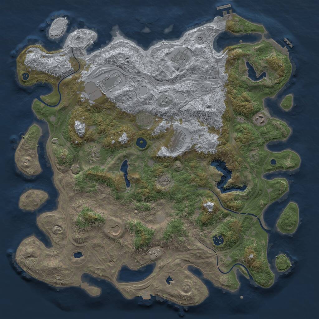 Rust Map: Procedural Map, Size: 4500, Seed: 2023080303, 15 Monuments