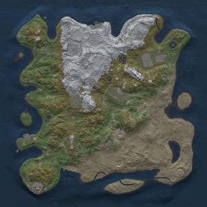Thumbnail Rust Map: Procedural Map, Size: 4000, Seed: 1421, 18 Monuments