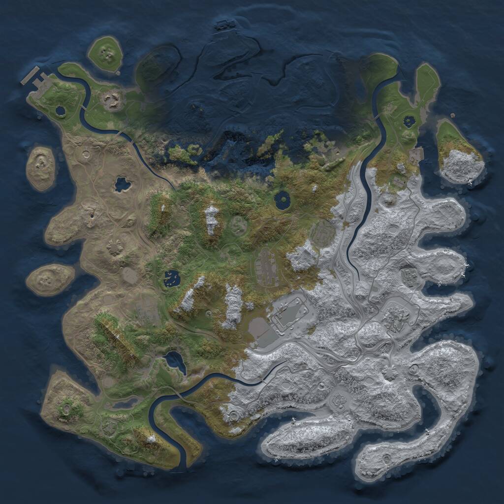 Rust Map: Procedural Map, Size: 4350, Seed: 926709350, 15 Monuments