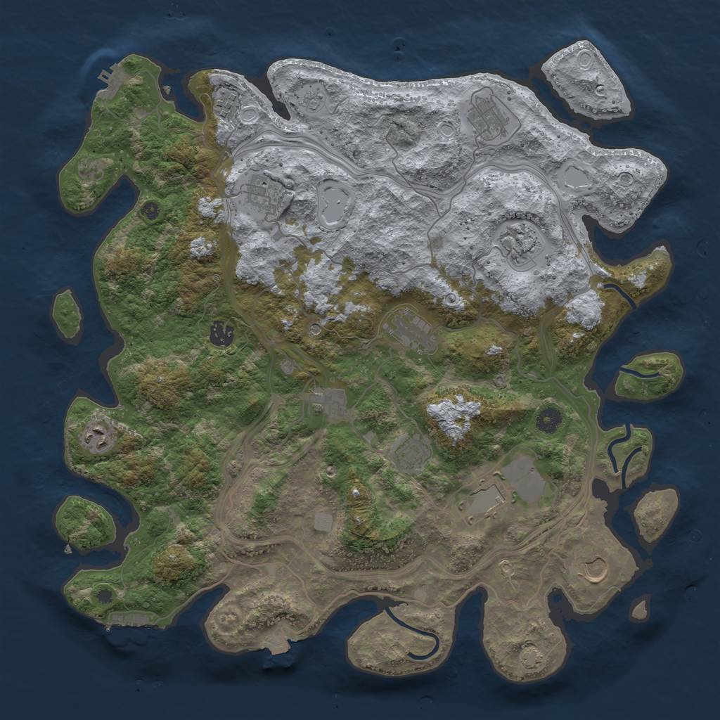 Rust Map: Procedural Map, Size: 4250, Seed: 85154773, 19 Monuments