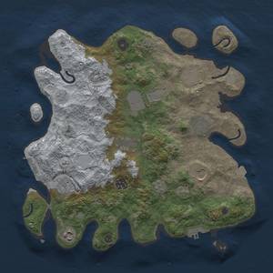 Thumbnail Rust Map: Procedural Map, Size: 3500, Seed: 90221260, 18 Monuments