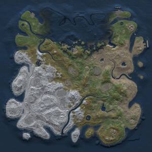 Thumbnail Rust Map: Procedural Map, Size: 4500, Seed: 1988474, 16 Monuments