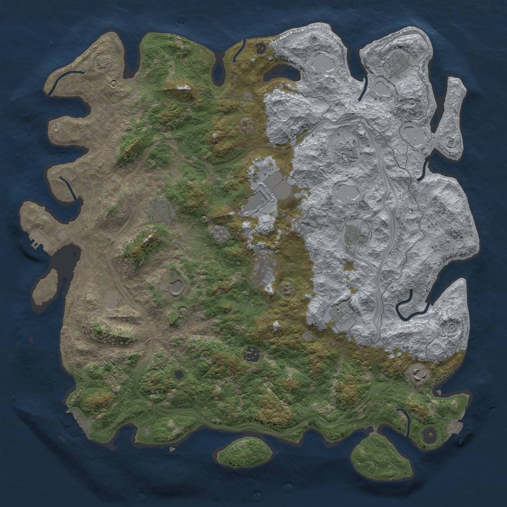 Rust Map: Procedural Map, Size: 4750, Seed: 1006, 19 Monuments