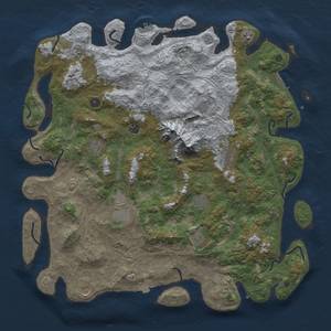 Thumbnail Rust Map: Procedural Map, Size: 5000, Seed: 1343607493, 19 Monuments