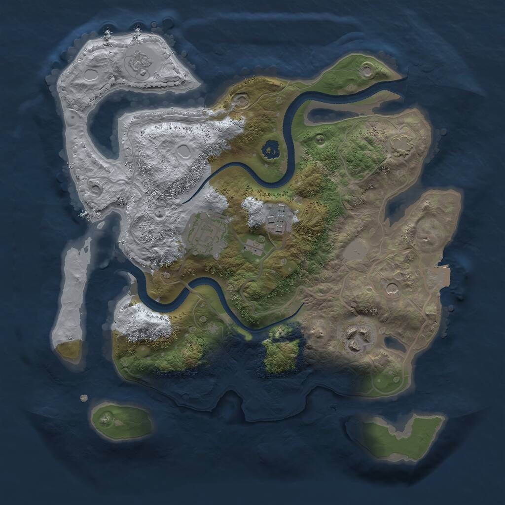 Rust Map: Procedural Map, Size: 2700, Seed: 31044603, 7 Monuments