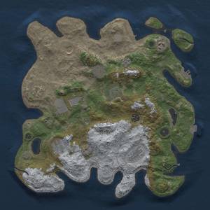 Thumbnail Rust Map: Procedural Map, Size: 3700, Seed: 1167821147, 18 Monuments