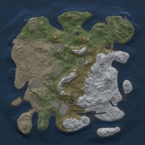 Thumbnail Rust Map: Procedural Map, Size: 3600, Seed: 10510, 15 Monuments