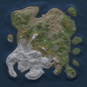 Thumbnail Rust Map: Procedural Map, Size: 3500, Seed: 23842856, 16 Monuments