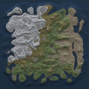 Thumbnail Rust Map: Procedural Map, Size: 4500, Seed: 10052023, 18 Monuments