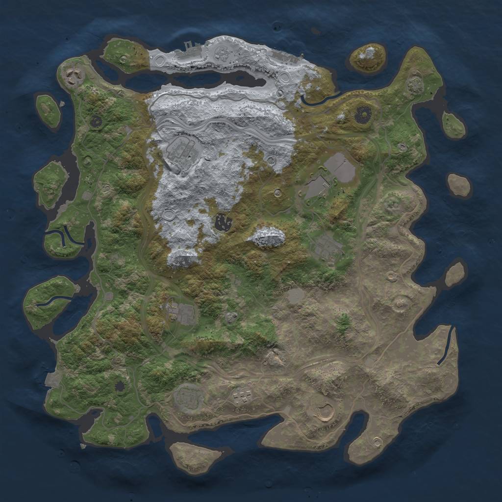 Rust Map: Procedural Map, Size: 4250, Seed: 23429, 17 Monuments