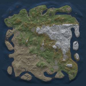 Thumbnail Rust Map: Procedural Map, Size: 4500, Seed: 1113187005, 19 Monuments