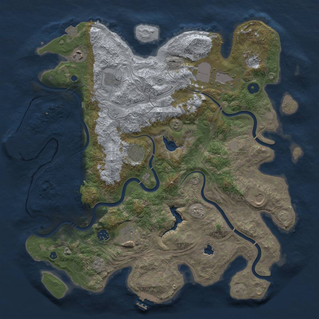 Rust Map: Procedural Map, Size: 4250, Seed: 92680219, 15 Monuments