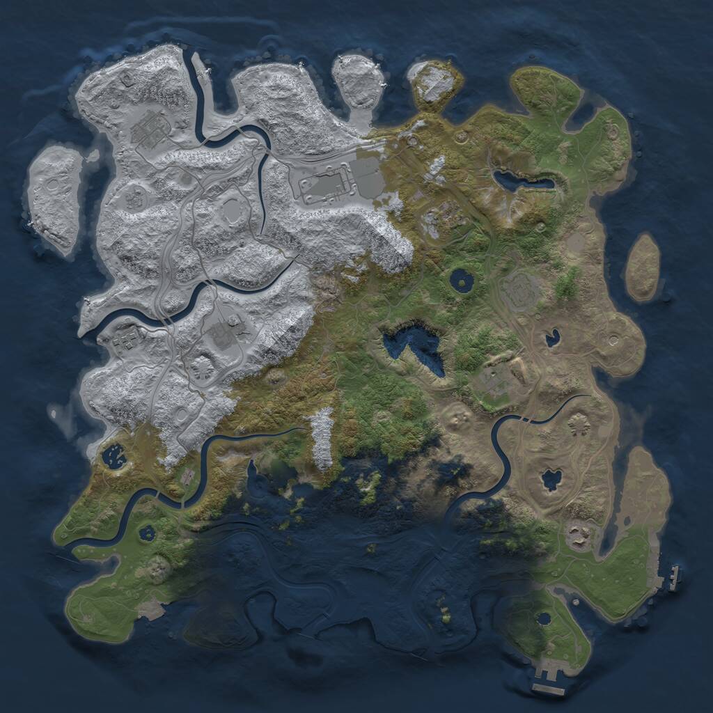 Rust Map: Procedural Map, Size: 4500, Seed: 774548, 15 Monuments