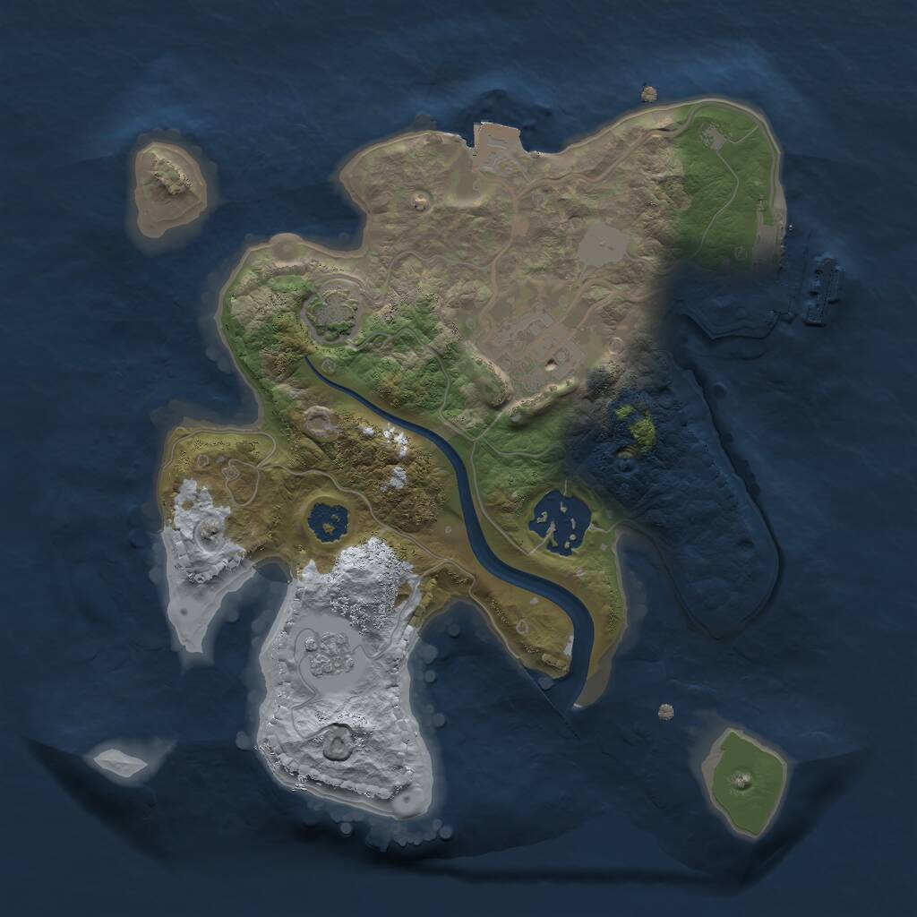 Rust Map: Procedural Map, Size: 2300, Seed: 5929, 6 Monuments
