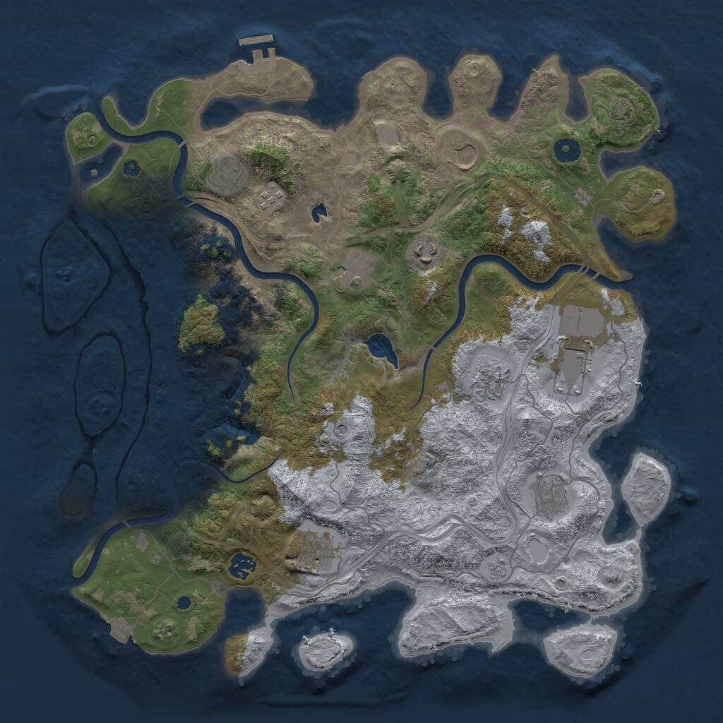 Rust Map: Procedural Map, Size: 4250, Seed: 4572431, 15 Monuments