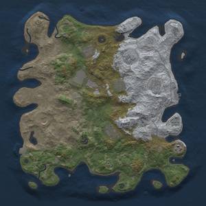 Thumbnail Rust Map: Procedural Map, Size: 4000, Seed: 990253, 17 Monuments