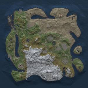 Thumbnail Rust Map: Procedural Map, Size: 3500, Seed: 1815154648, 18 Monuments