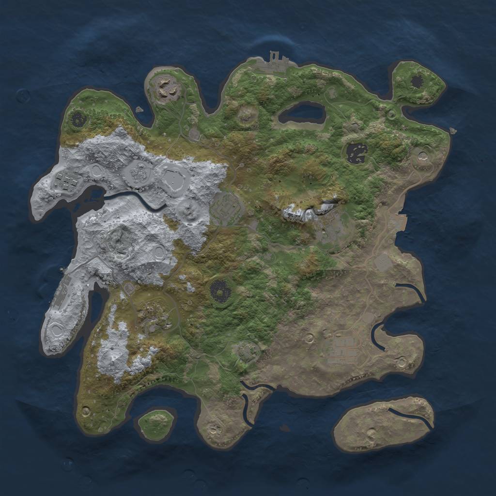 Rust Map: Procedural Map, Size: 3400, Seed: 66959901, 15 Monuments