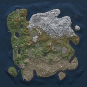 Thumbnail Rust Map: Procedural Map, Size: 3500, Seed: 1368614732, 17 Monuments