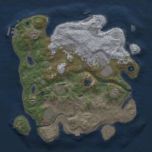 Thumbnail Rust Map: Procedural Map, Size: 3500, Seed: 1368614732, 13 Monuments