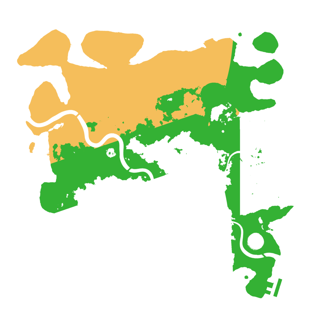 Biome Rust Map: Procedural Map, Size: 3500, Seed: 535108301