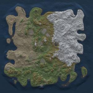 Thumbnail Rust Map: Procedural Map, Size: 4500, Seed: 1144432854, 19 Monuments