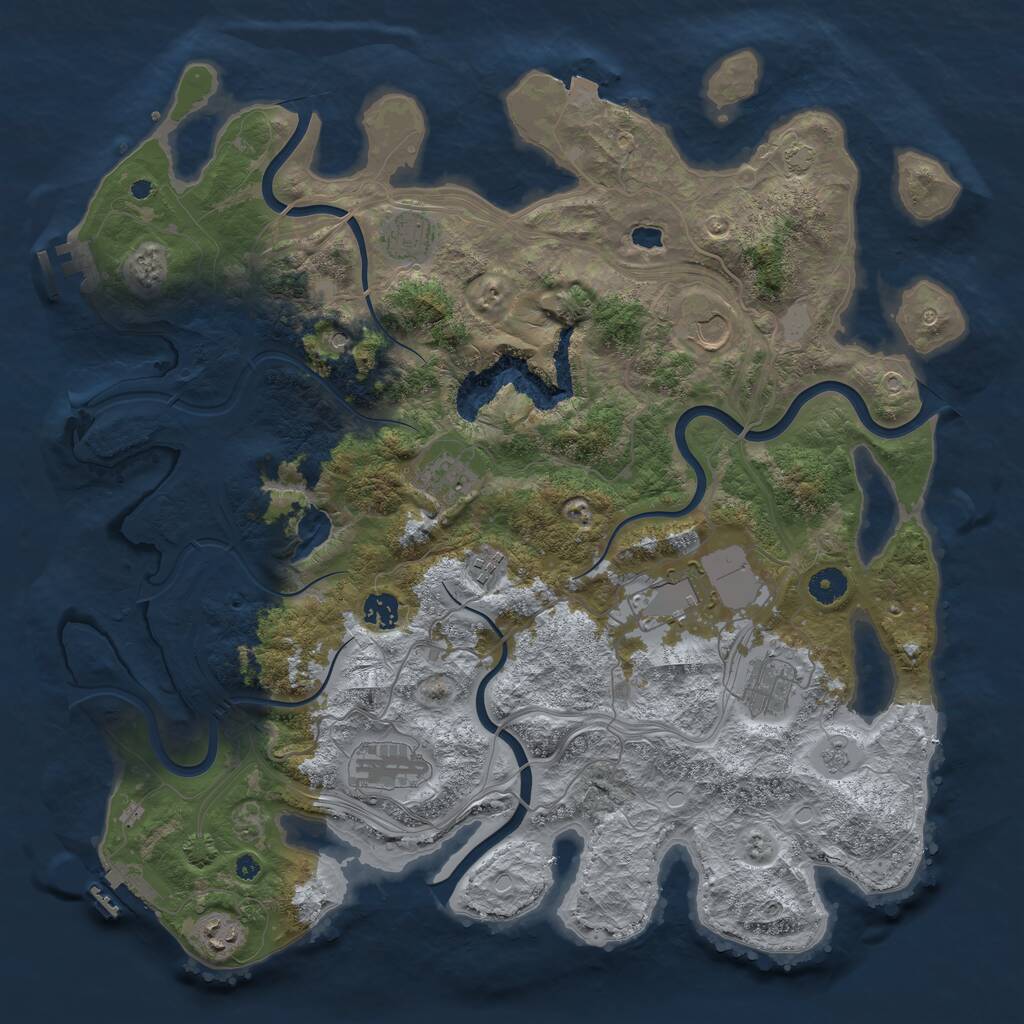 Rust Map: Procedural Map, Size: 4250, Seed: 23614, 15 Monuments