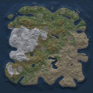 Thumbnail Rust Map: Procedural Map, Size: 4250, Seed: 1643712185, 16 Monuments