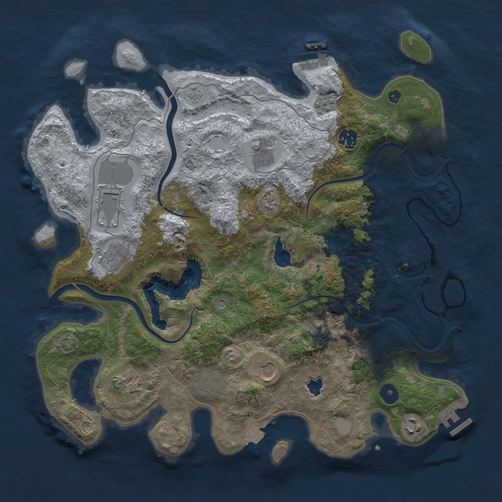 Rust Map: Procedural Map, Size: 4000, Seed: 15785, 15 Monuments