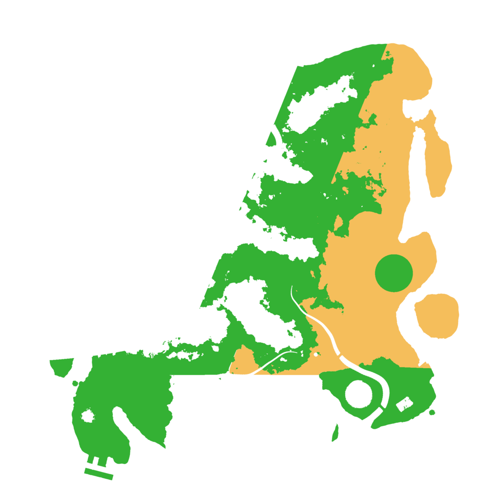 Biome Rust Map: Procedural Map, Size: 3500, Seed: 832205558