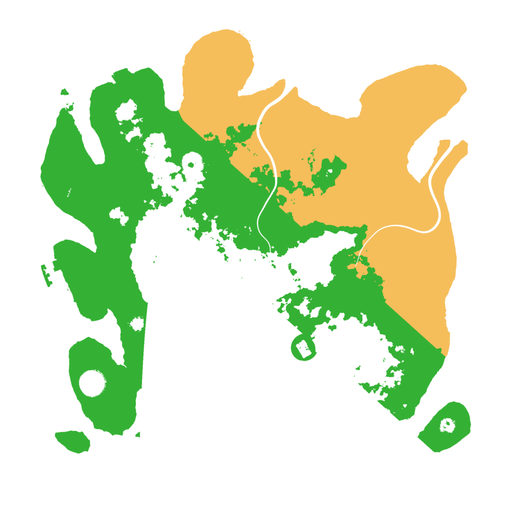 Biome Rust Map: Procedural Map, Size: 3500, Seed: 51252917