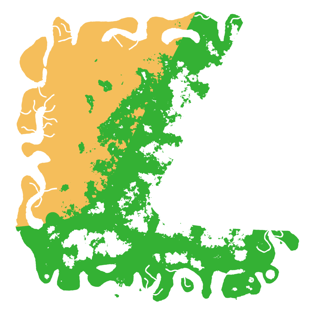 Biome Rust Map: Procedural Map, Size: 6000, Seed: 54421