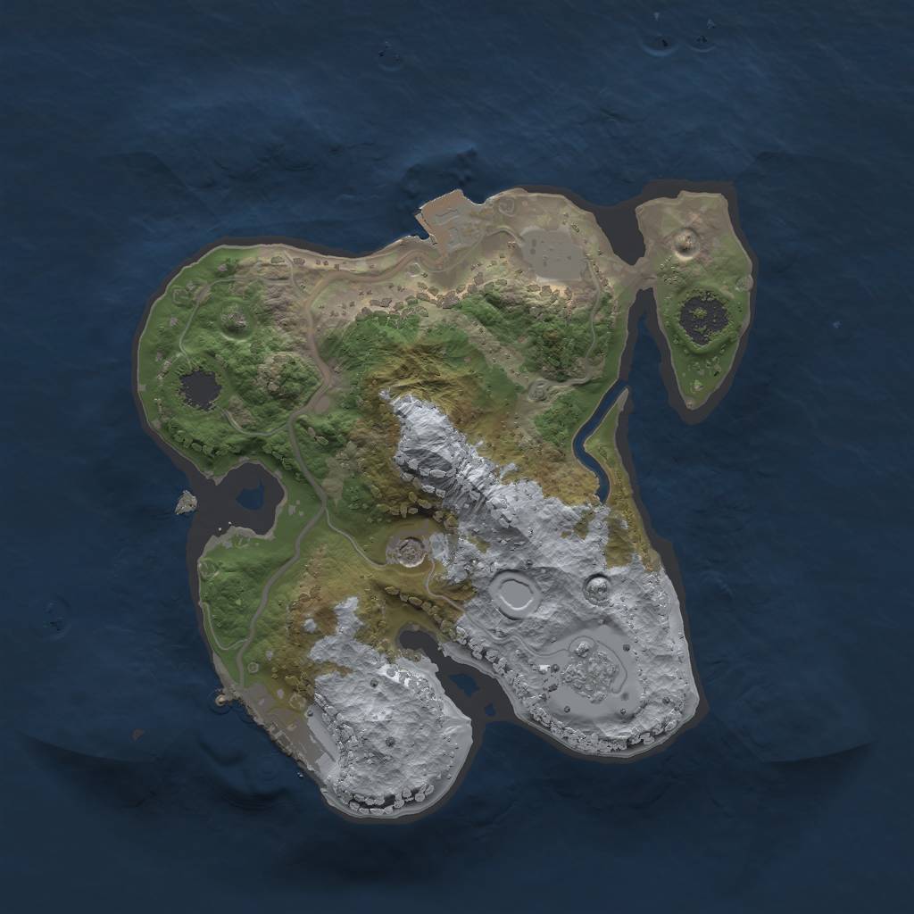 Rust Map: Procedural Map, Size: 2000, Seed: 48948189, 6 Monuments