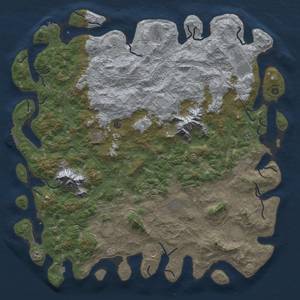 Thumbnail Rust Map: Procedural Map, Size: 6000, Seed: 935175563, 19 Monuments
