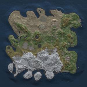 Thumbnail Rust Map: Procedural Map, Size: 3500, Seed: 1583425987, 14 Monuments