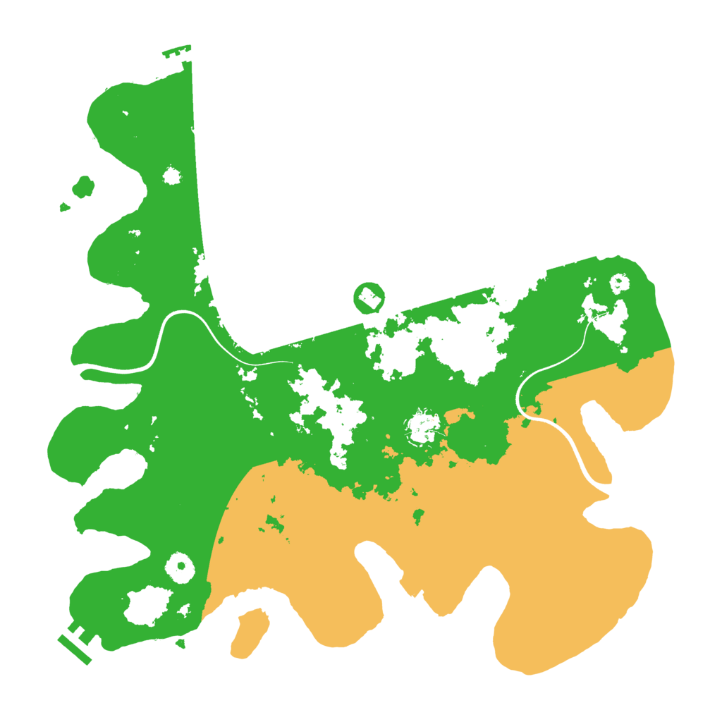 Biome Rust Map: Procedural Map, Size: 3700, Seed: 954909414