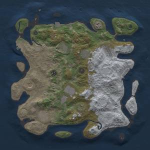 Thumbnail Rust Map: Procedural Map, Size: 3700, Seed: 838520564, 18 Monuments